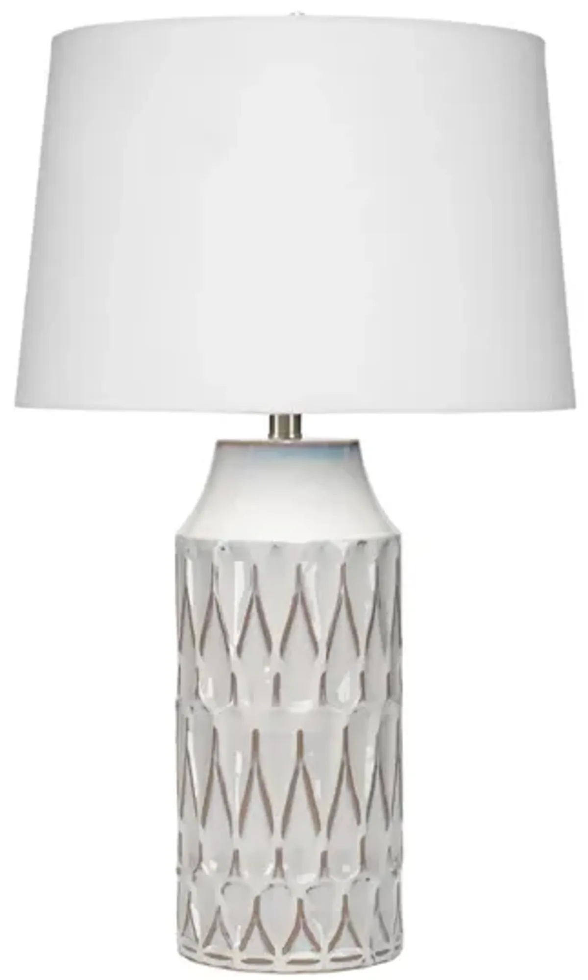 Dalia Table Lamp in White by Jamie Young Company