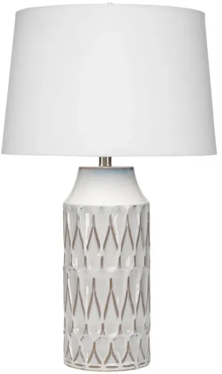 Dalia Table Lamp in White by Jamie Young Company