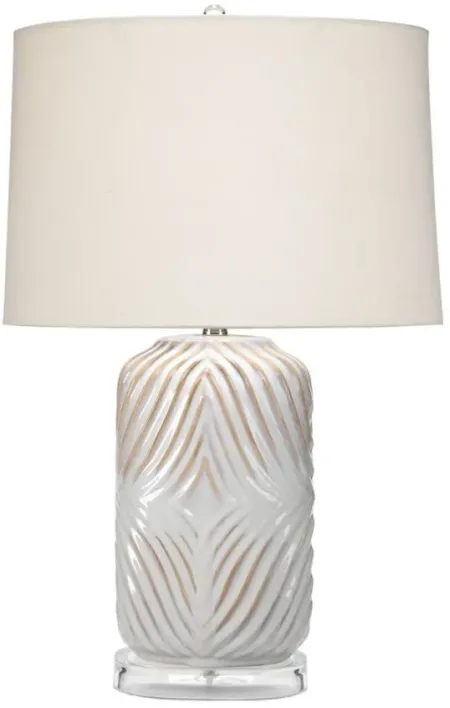 Derya Table Lamp in White by Jamie Young Company