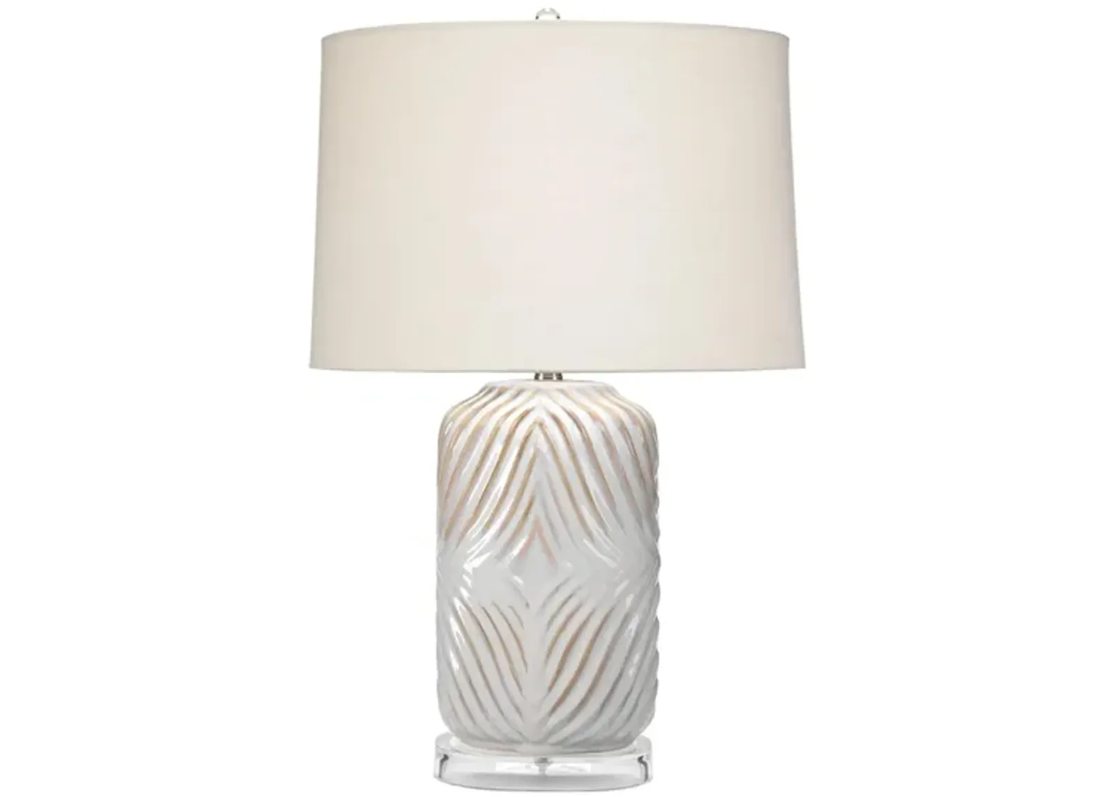 Derya Table Lamp in White by Jamie Young Company