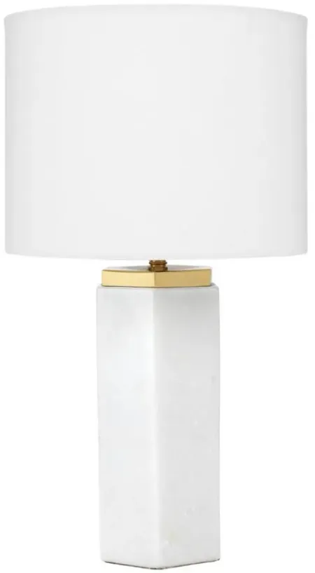Tasman Table Lamp in White by Jamie Young Company
