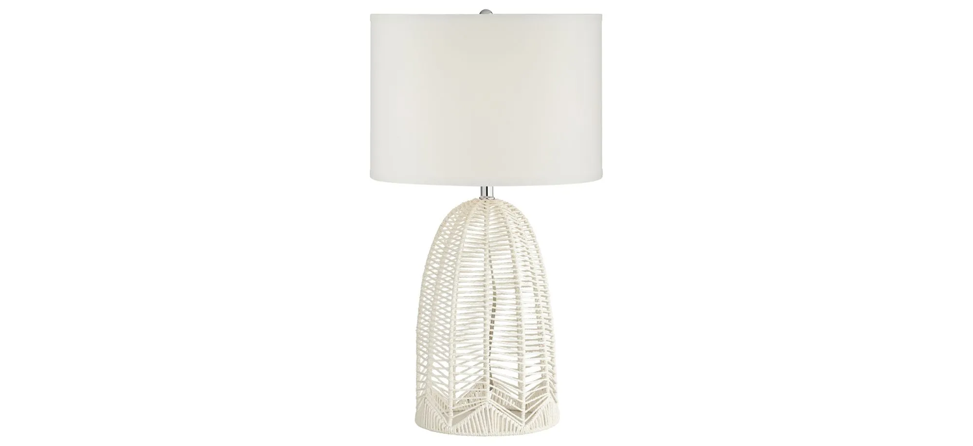 Aria Table Lamp in White by Pacific Coast
