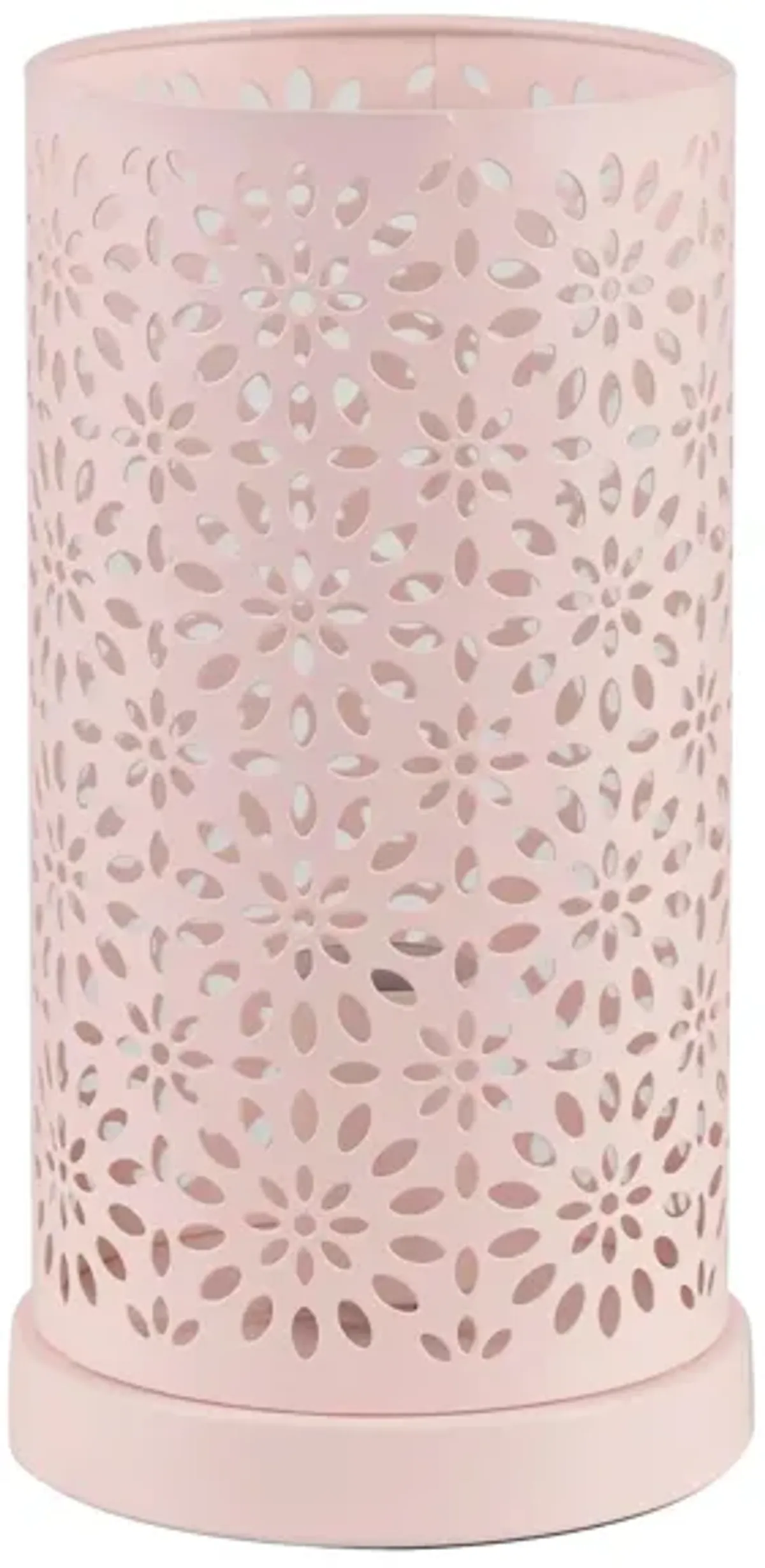 Flower Laser-Cut Table Lamp in Pink by Crestview Collection