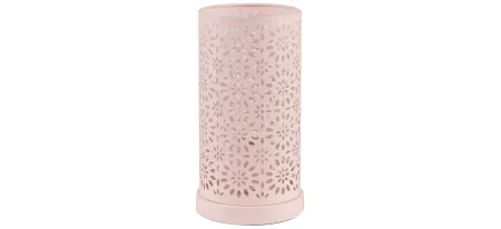 Flower Laser-Cut Table Lamp in Pink by Crestview Collection