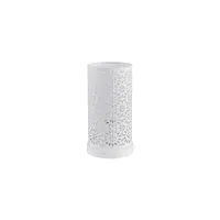 Flower Laser-Cut Table Lamp in White by Crestview Collection
