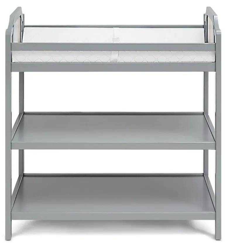 Brees Changing Table in Gray/Graystone by Heritage Baby