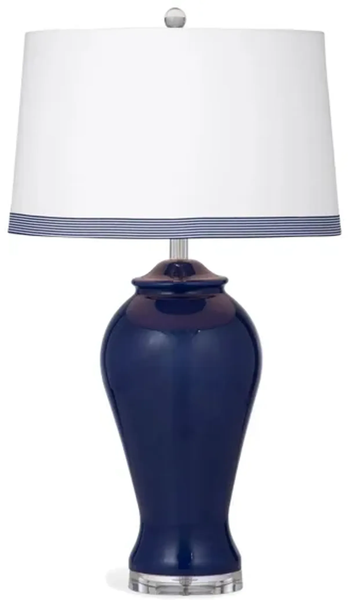 Hastings Table Lamp in Navy Blue by Bassett Mirror