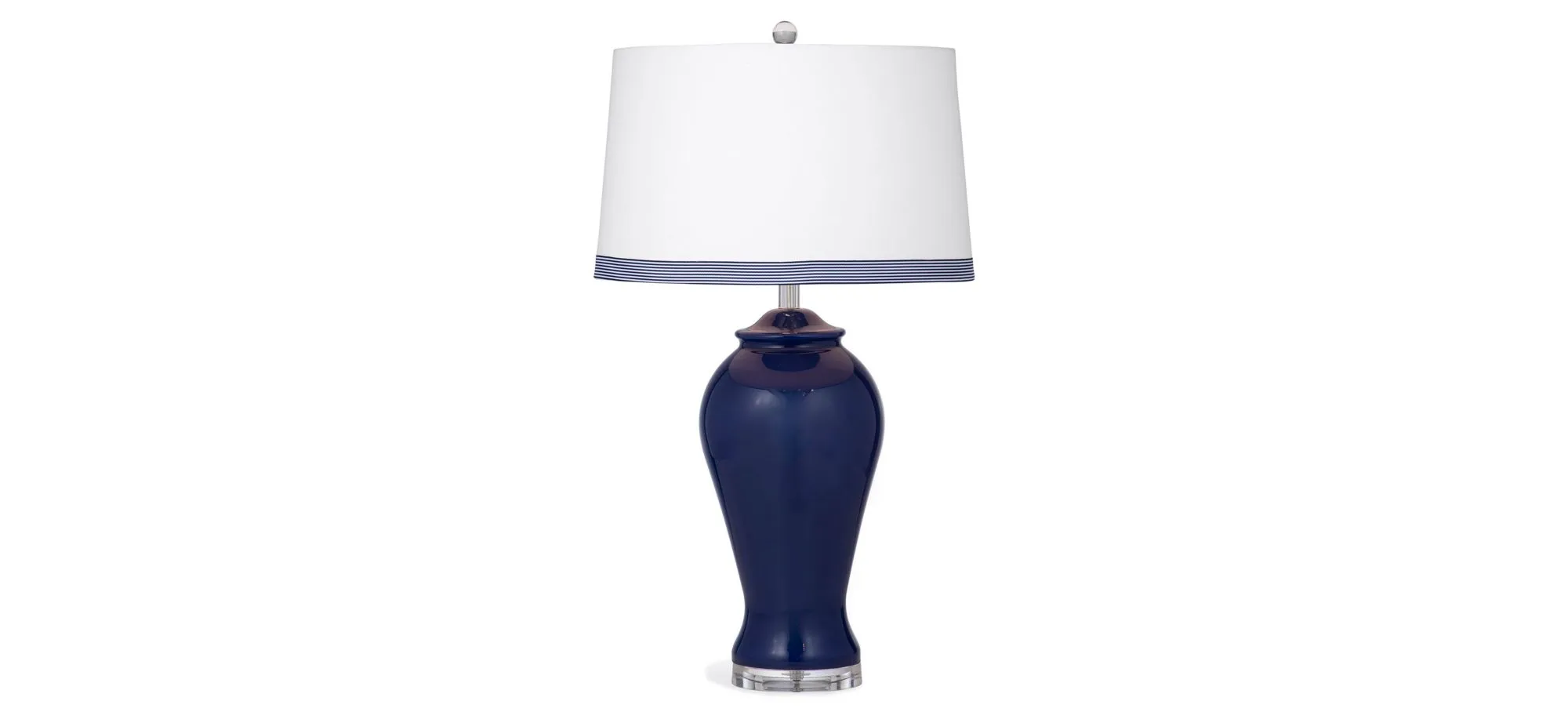 Hastings Table Lamp in Navy Blue by Bassett Mirror