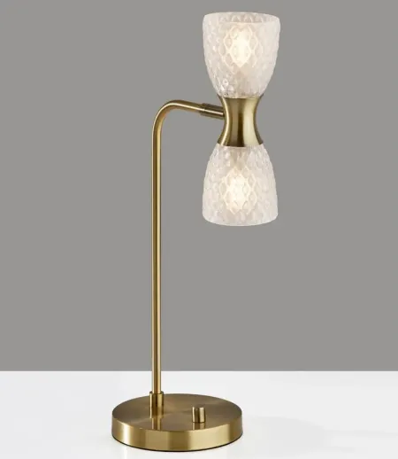Nina LED Desk Lamp in Antique Brass by Adesso Inc
