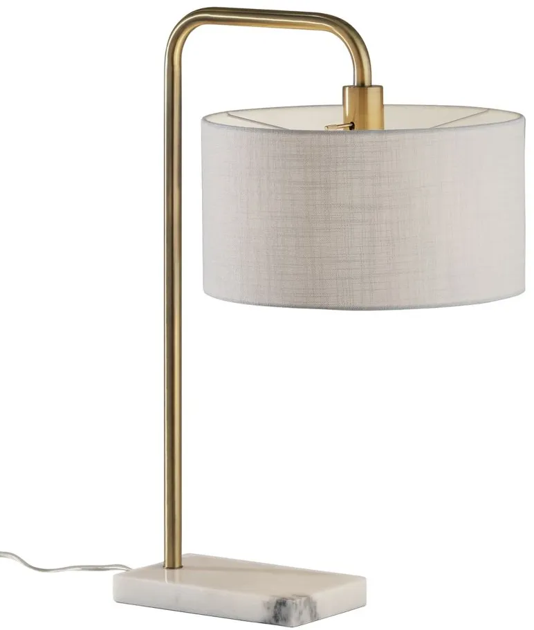Justine Antiqued Table Lamp in Antique Brass by Adesso Inc
