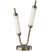 Pierce LED Table Lamp in Antique Brass by Adesso Inc
