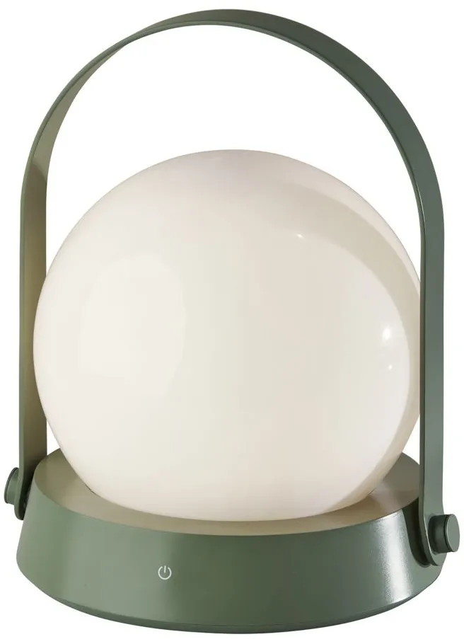 Millie LED Color Changing Lantern Table Lamp in Sage Green by Adesso Inc