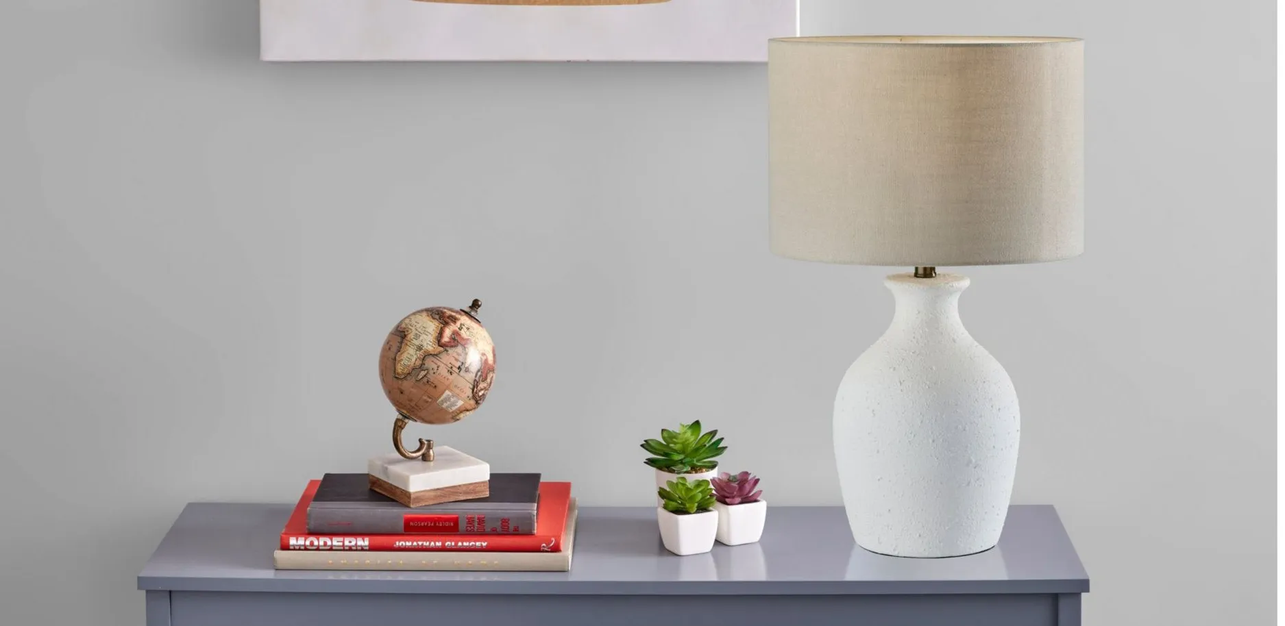 Margot Table Lamp in White Textured Ceramic by Adesso Inc