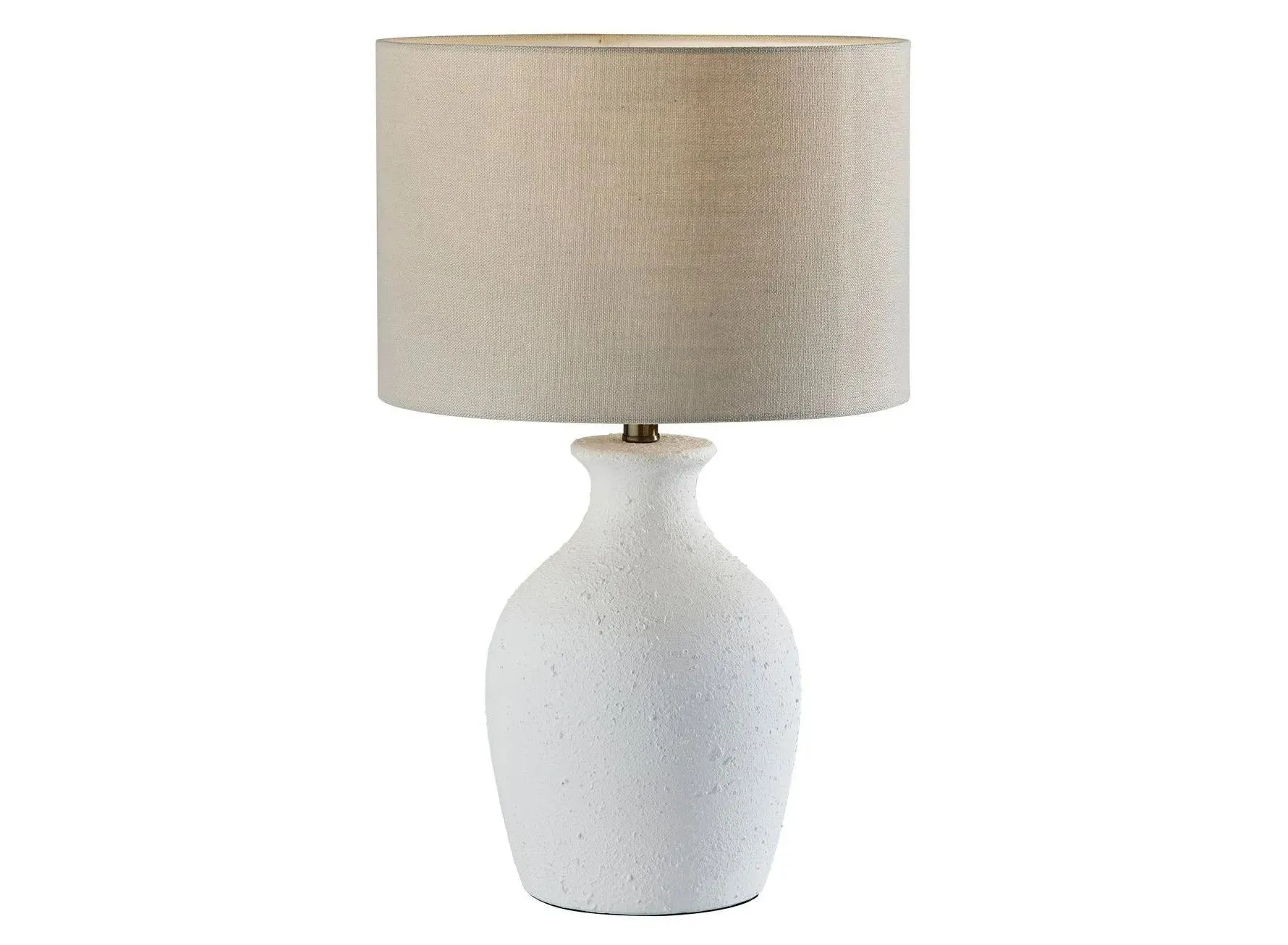 Margot Table Lamp in White Textured Ceramic by Adesso Inc