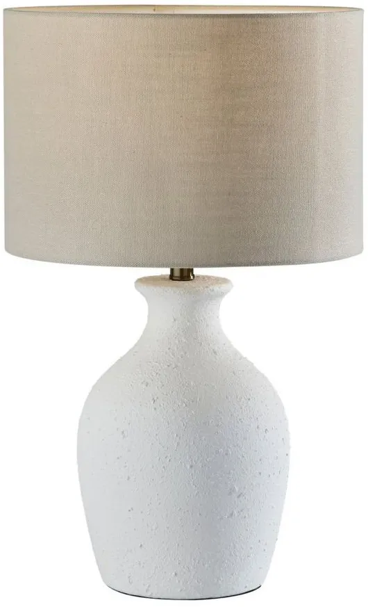 Margot Table Lamp in White Textured Ceramic by Adesso Inc