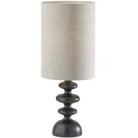 Beatrice Table Lamp in Matte Black Polyresin by Adesso Inc