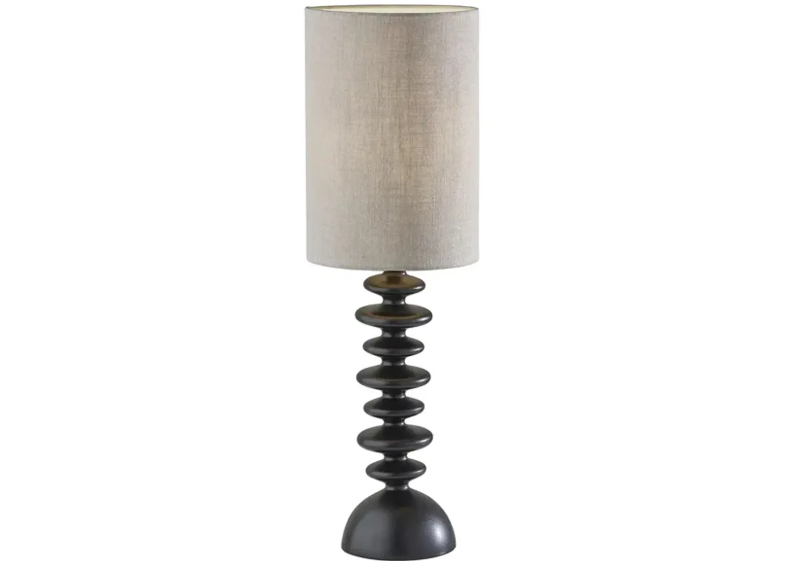 Beatrice Tall Table Lamp in Matte Black Polyresin by Adesso Inc