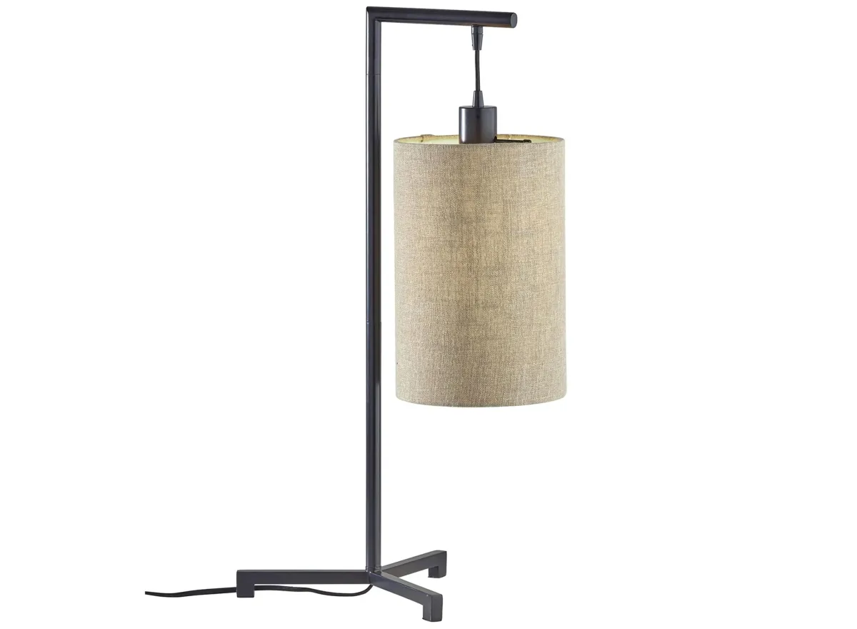 Reggie Task Table Lamp in Black by Adesso Inc