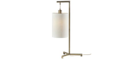Reggie Task Table Lamp in Antique Brass by Adesso Inc