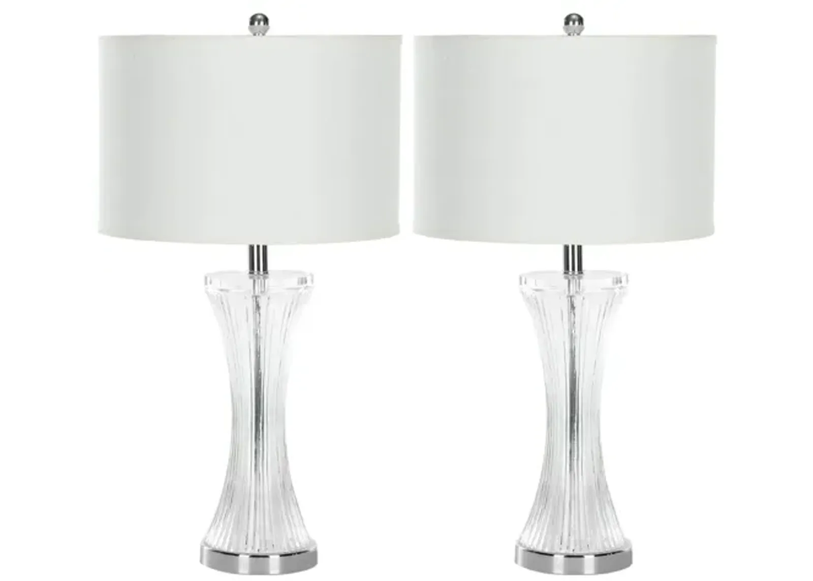 Zelda Table Lamps: Set of 2 in Clear by Safavieh