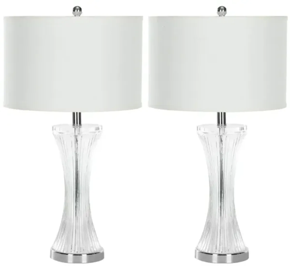 Zelda Table Lamps: Set of 2 in Clear by Safavieh