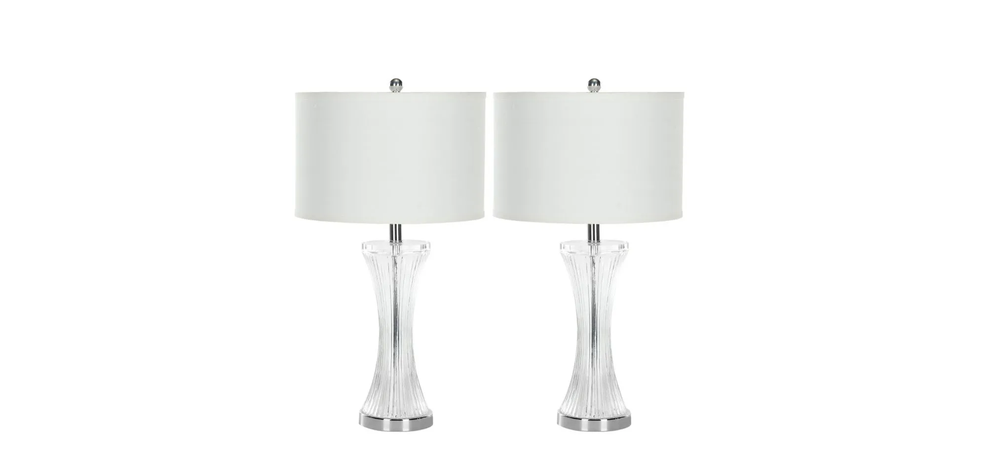 Zelda Table Lamps: Set of 2 in Clear by Safavieh