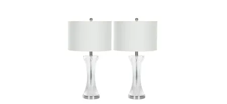 Zelda Table Lamps: Set of 2 in Clear by Safavieh