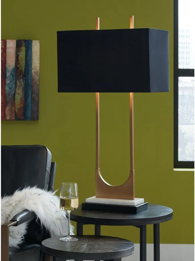 Malana Metal Table Lamp in Brown by Ashley Express