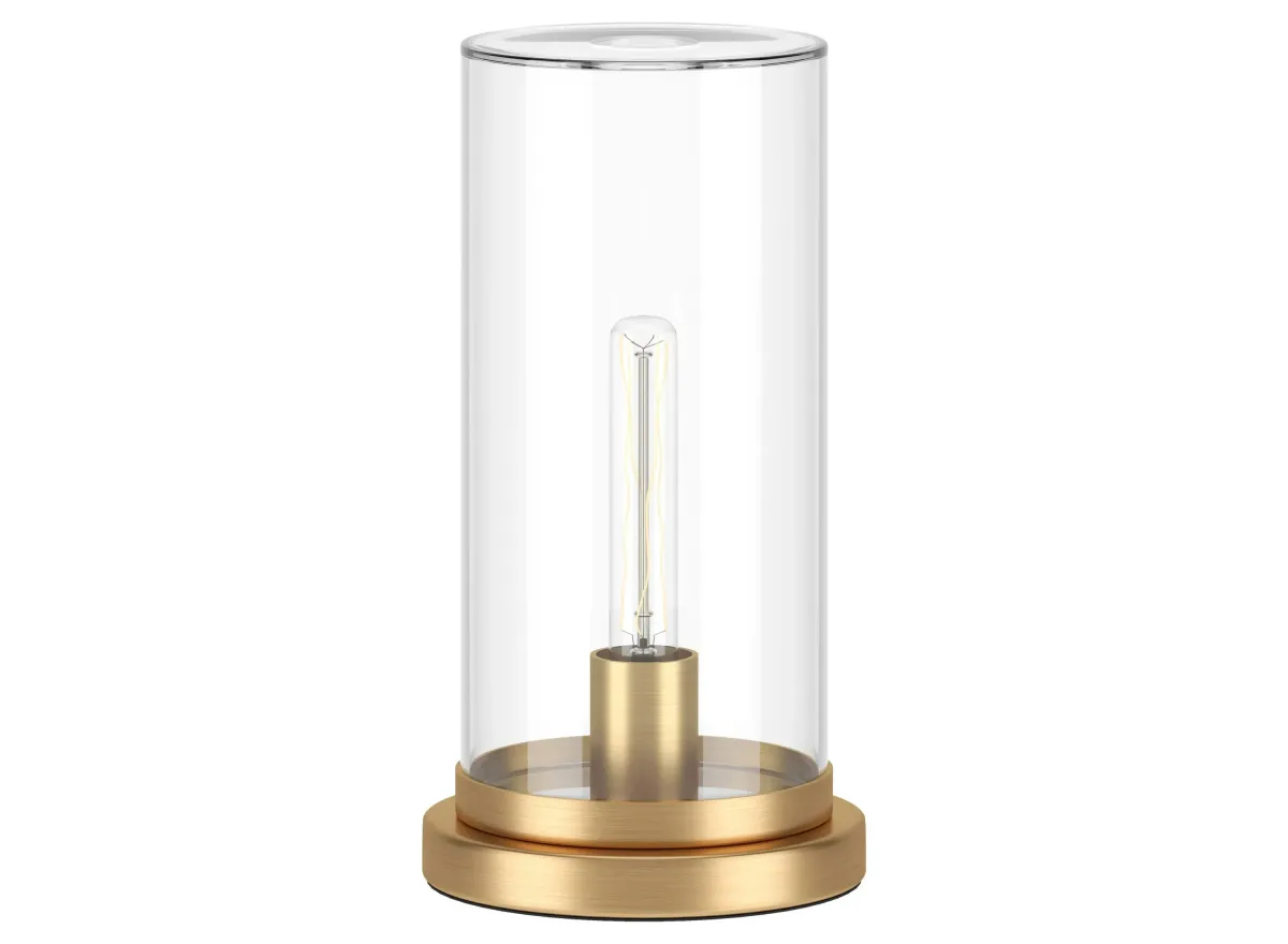 Perabo Mini Lamp in Brushed Brass by Hudson & Canal