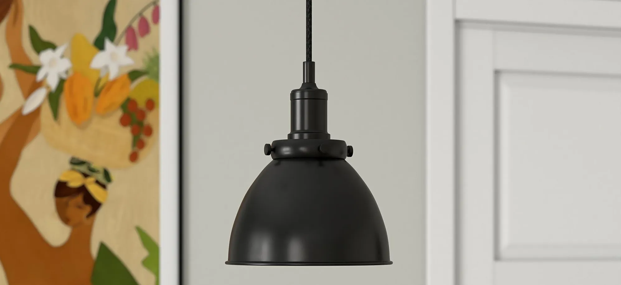 Pari Pendant in Blackened Bronze by Hudson & Canal