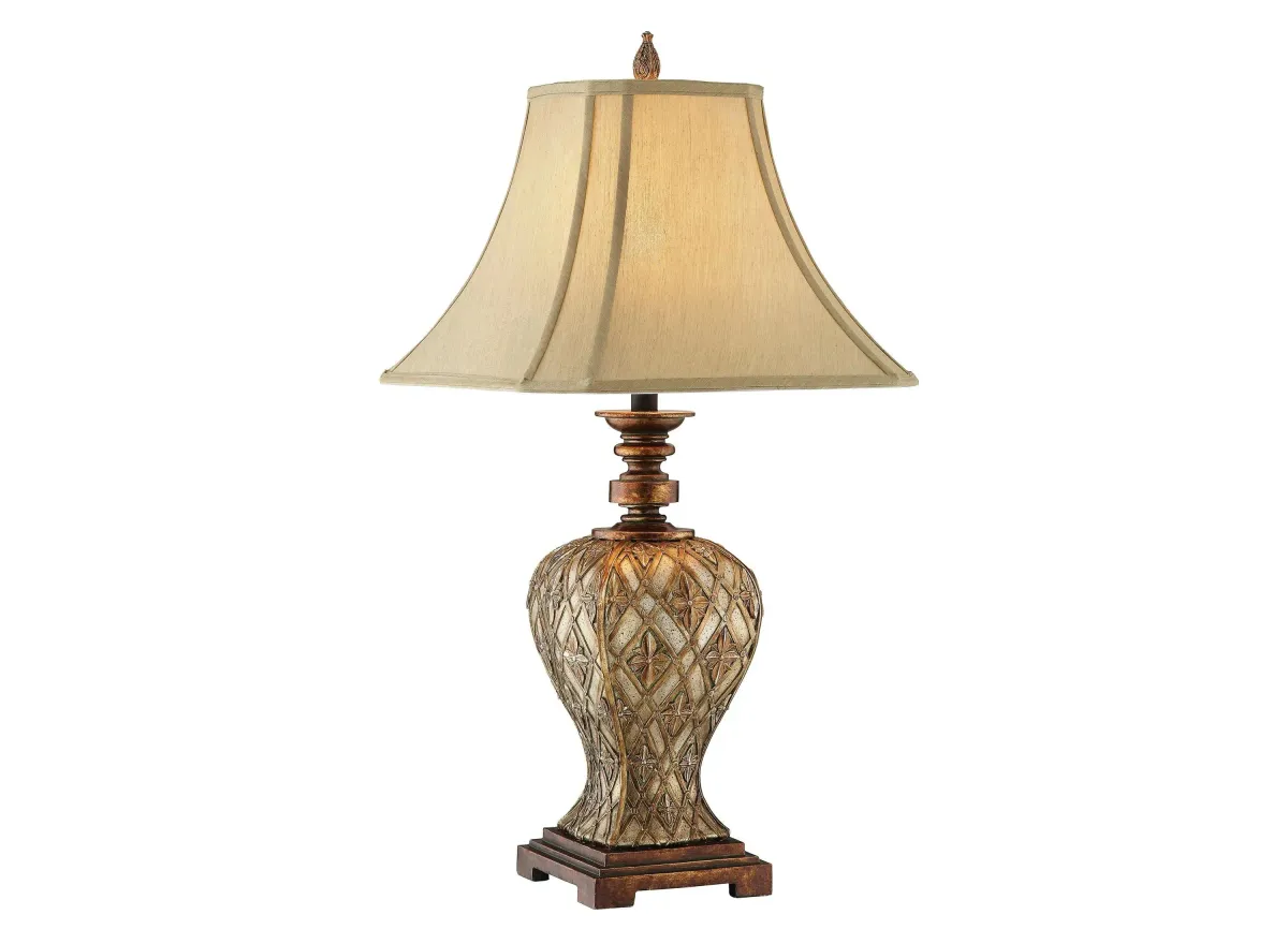 Jaela Table Lamp in Brown / Light Gray and Silver by Stein World