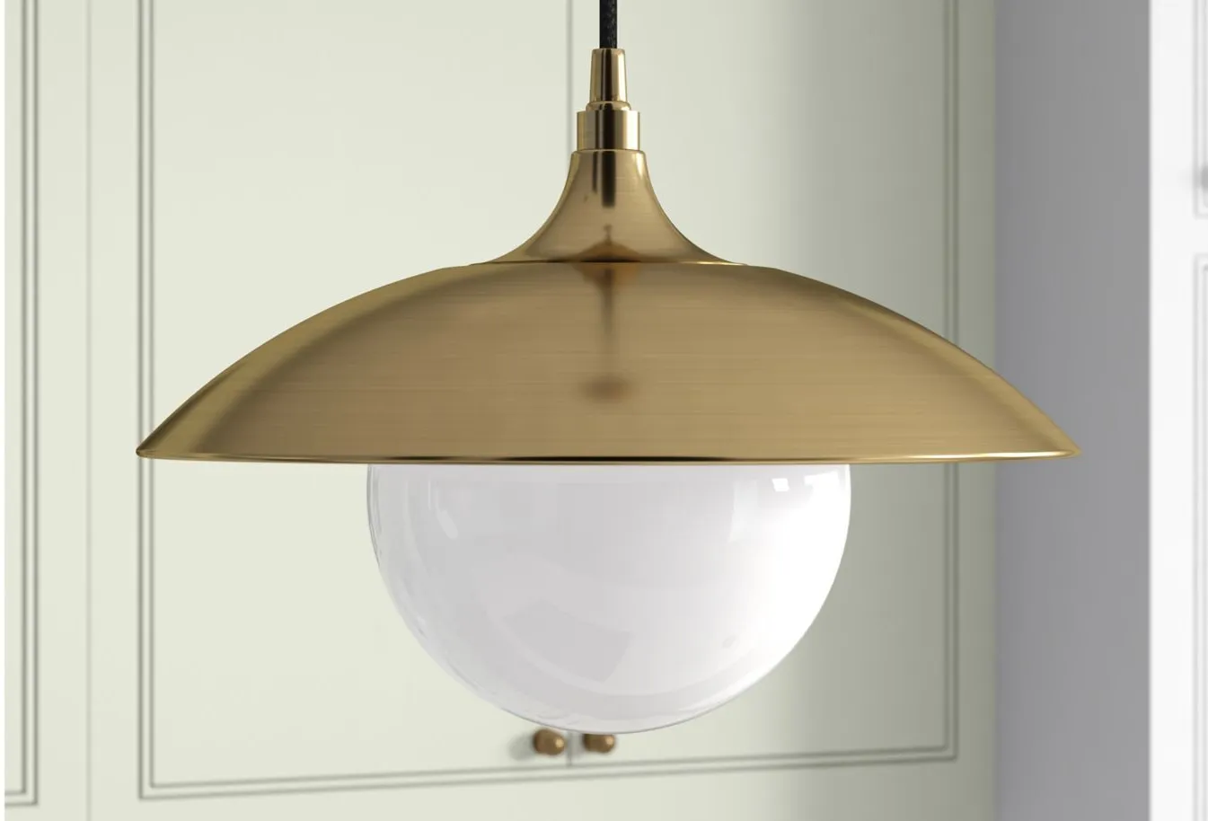 Lyuba Pendant in Brass by Hudson & Canal