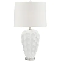 Emilia Table Lamp in White by Pacific Coast
