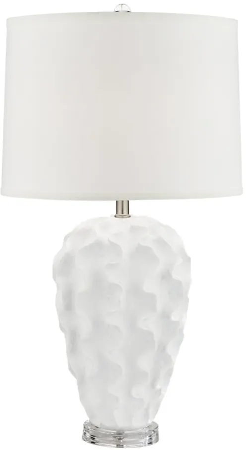 Emilia Table Lamp in White by Pacific Coast