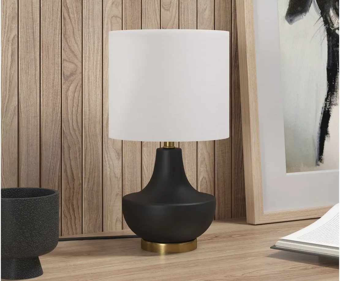 Ana Mini Accent Lamp in Matte Black by Hudson & Canal