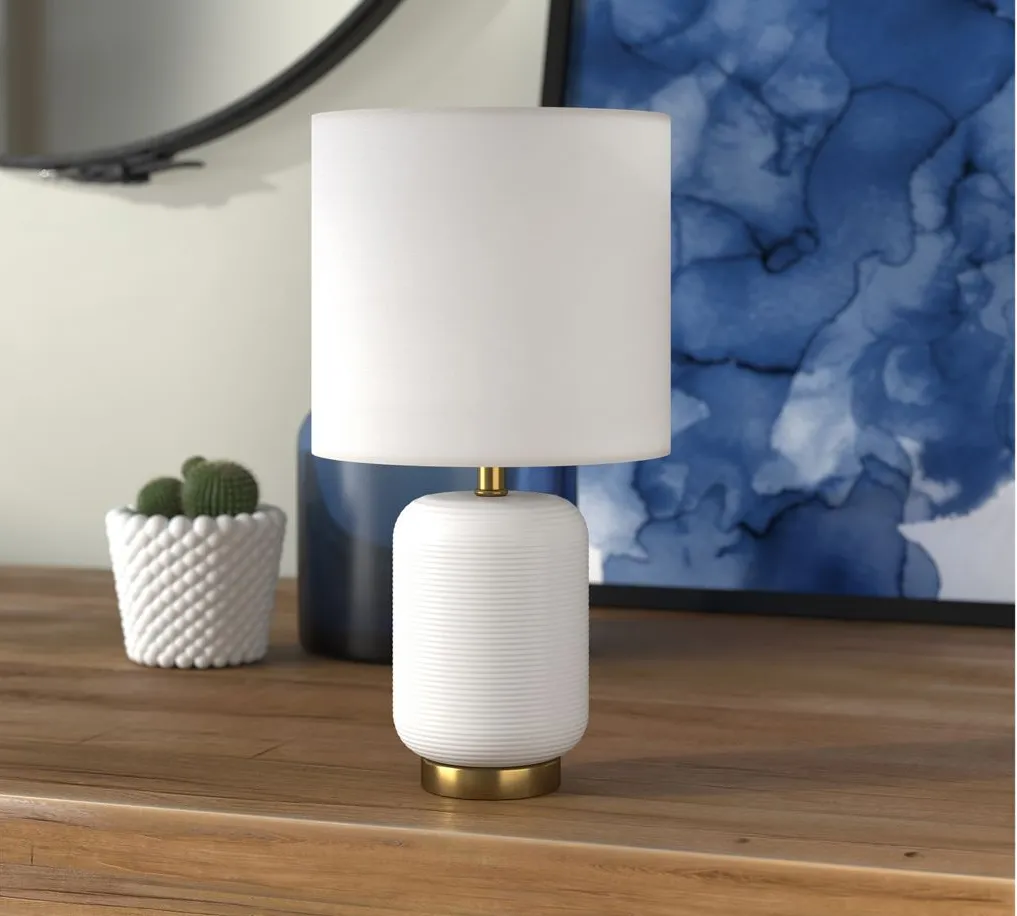 Apollo Mini Accent Lamp in Matte White by Hudson & Canal