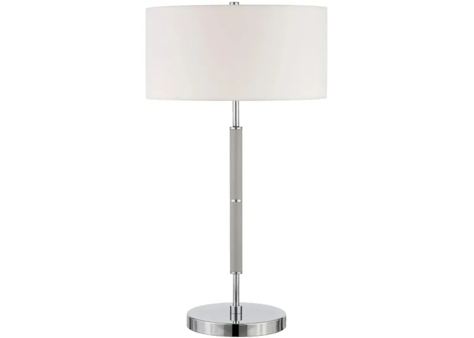 Cassius 2-Bulb Table Lamp in Cool Gray/Nickel by Hudson & Canal