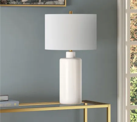 Elmdale Table Lamp in Matte White by Hudson & Canal