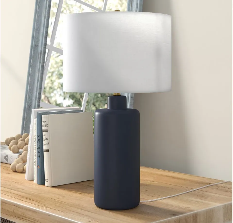 Elmdale Table Lamp in Matte Navy by Hudson & Canal