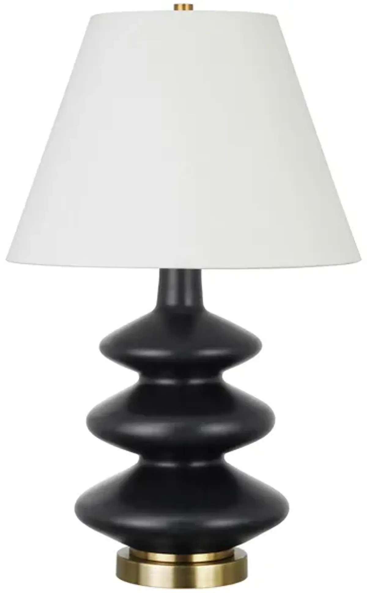 Favero Triple Gourd Table Lamp in Matte Black by Hudson & Canal