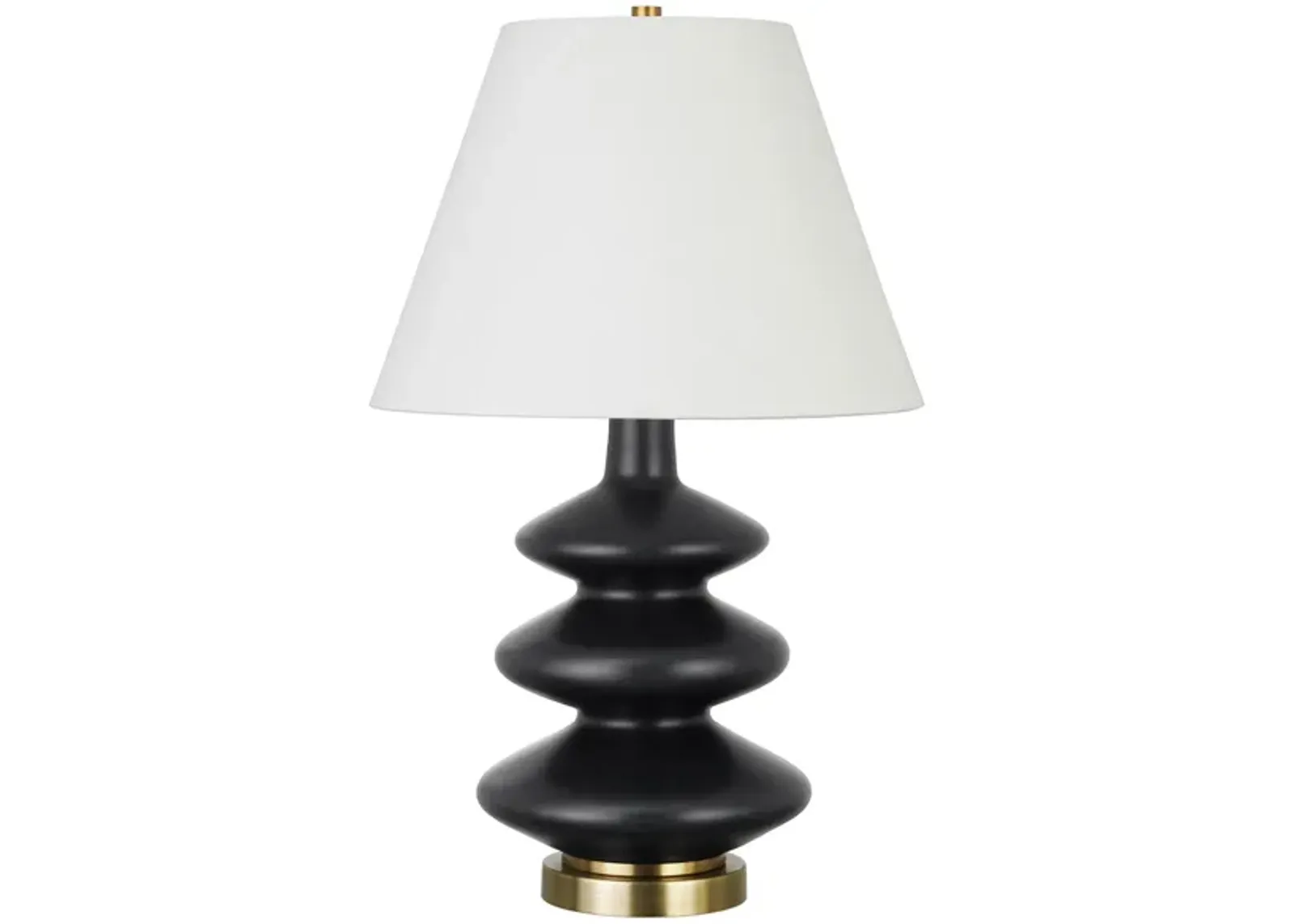 Favero Triple Gourd Table Lamp in Matte Black by Hudson & Canal