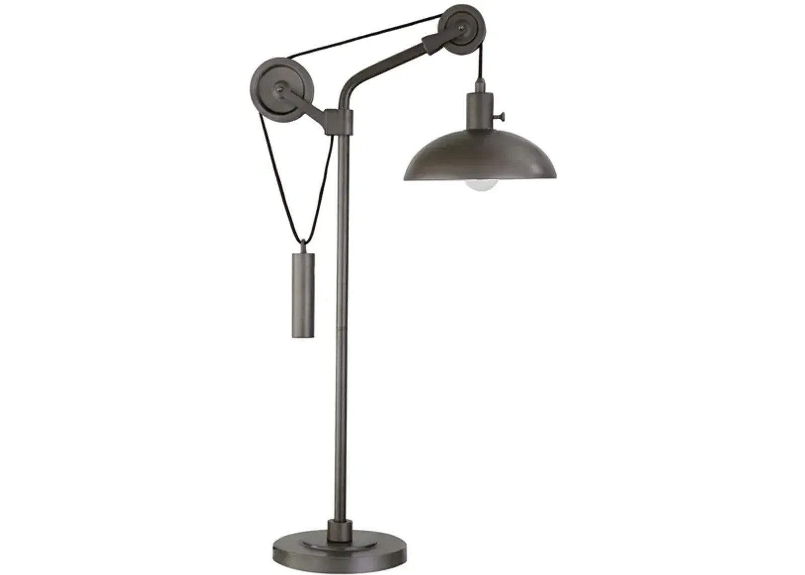 Hariman Table Lamp in Aged Steel by Hudson & Canal