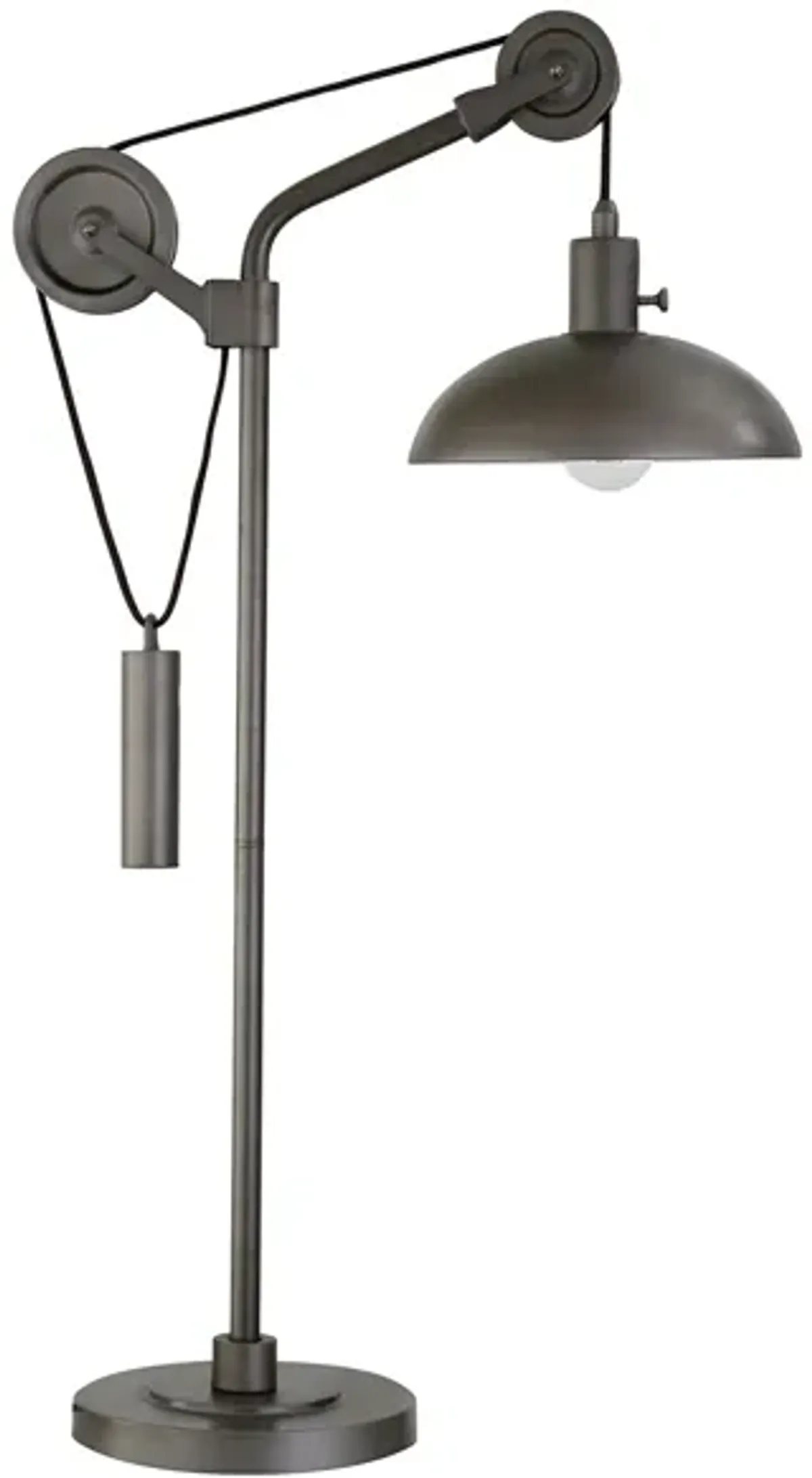 Hariman Table Lamp in Aged Steel by Hudson & Canal