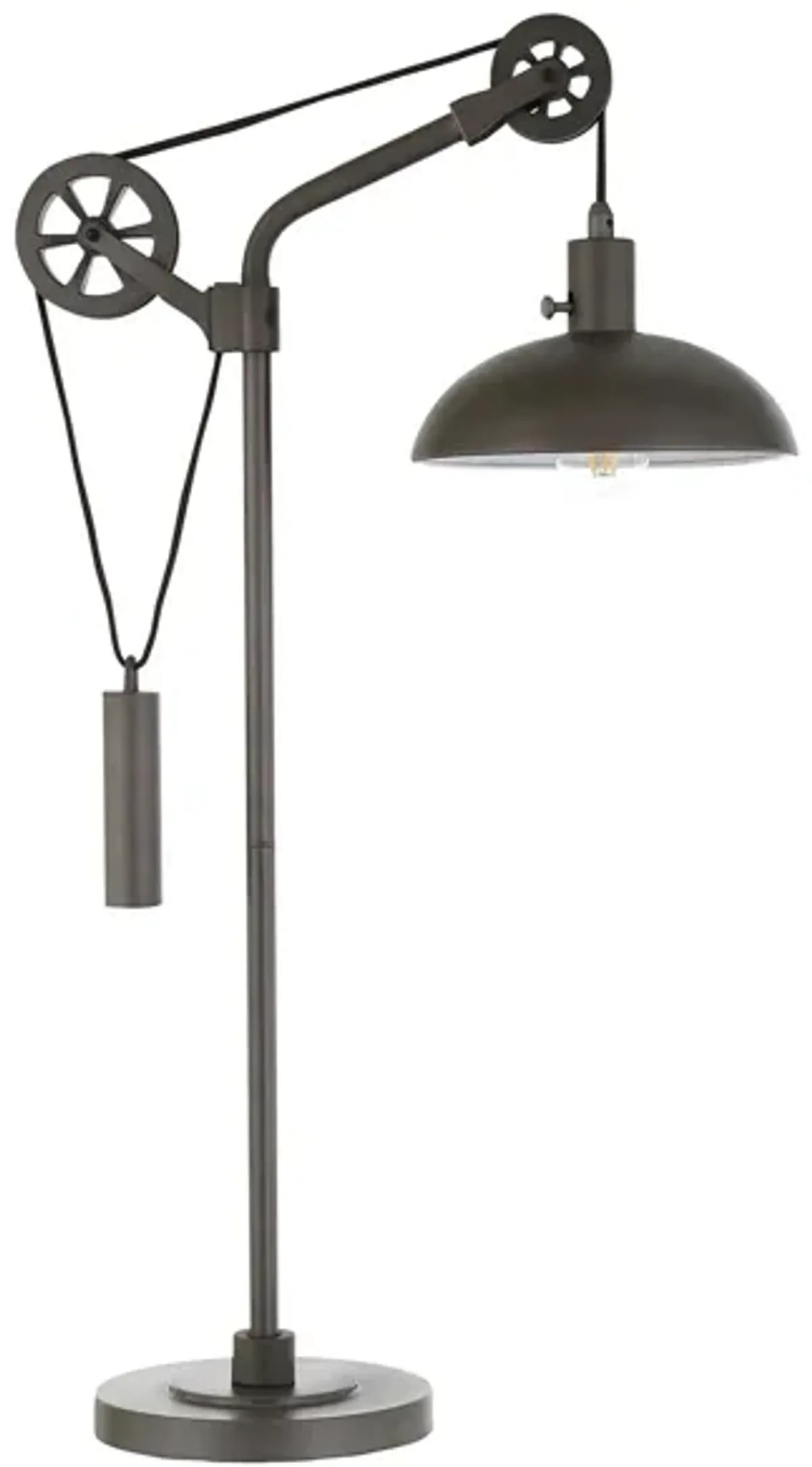 Hariman Table Lamp in Aged Steel by Hudson & Canal