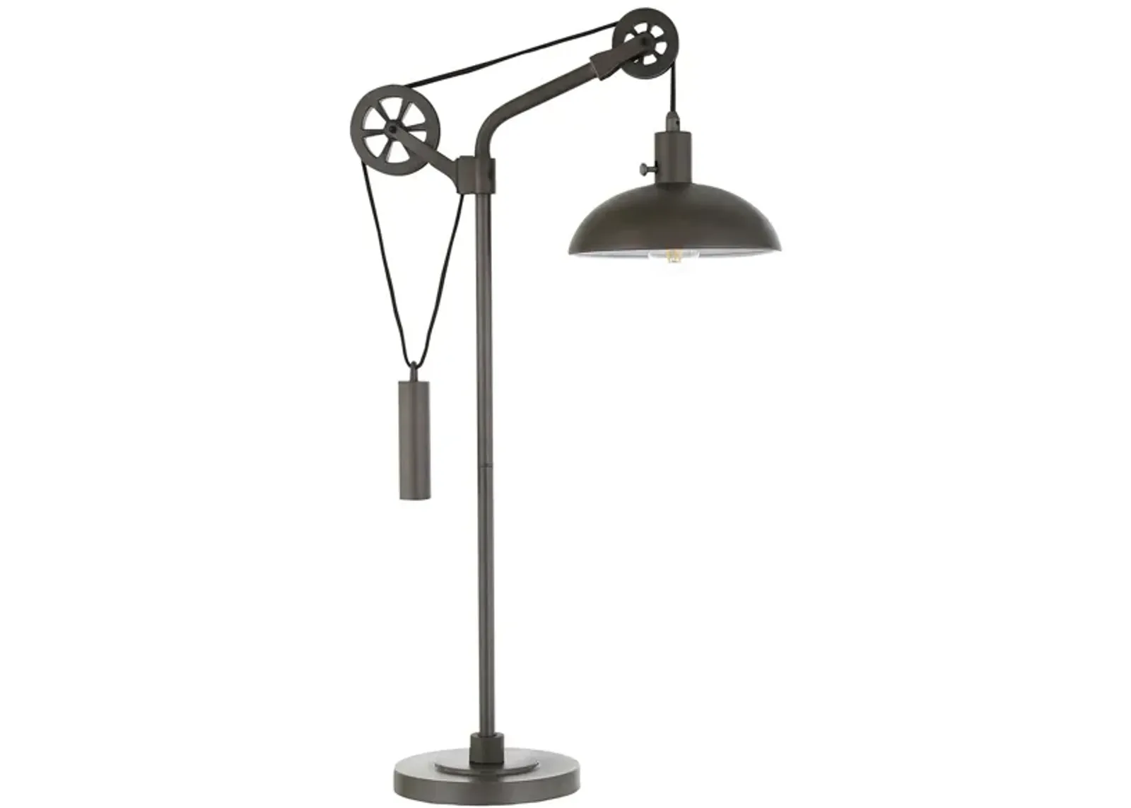 Hariman Table Lamp in Aged Steel by Hudson & Canal