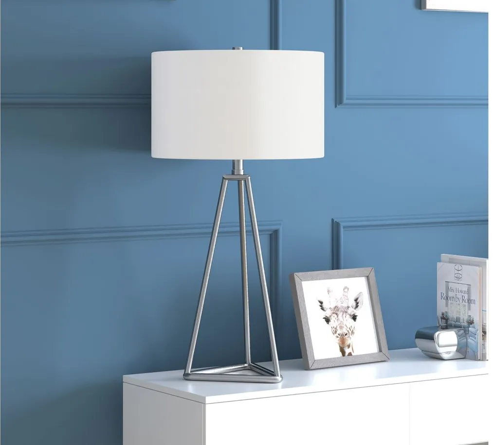 Layla Table Lamp in Brushed Nickel by Hudson & Canal