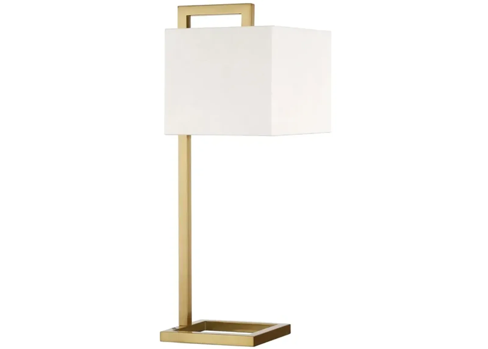 Lyssa Square Base Table Lamp in Brass by Hudson & Canal