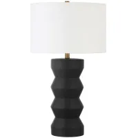 Marion Ribbed Table Lamp in Matte Black by Hudson & Canal
