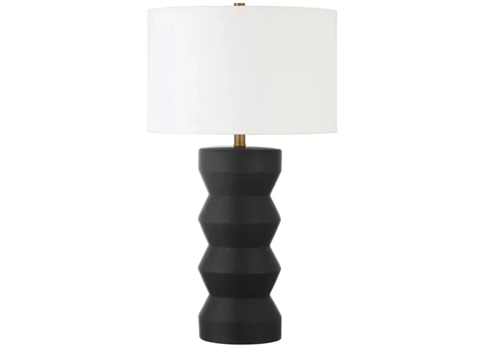 Marion Ribbed Table Lamp in Matte Black by Hudson & Canal