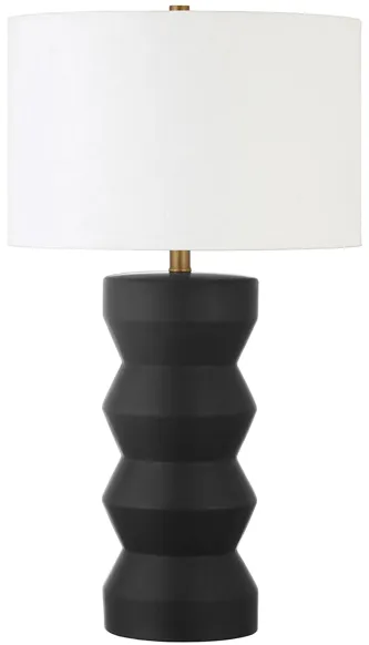 Marion Ribbed Table Lamp in Matte Black by Hudson & Canal